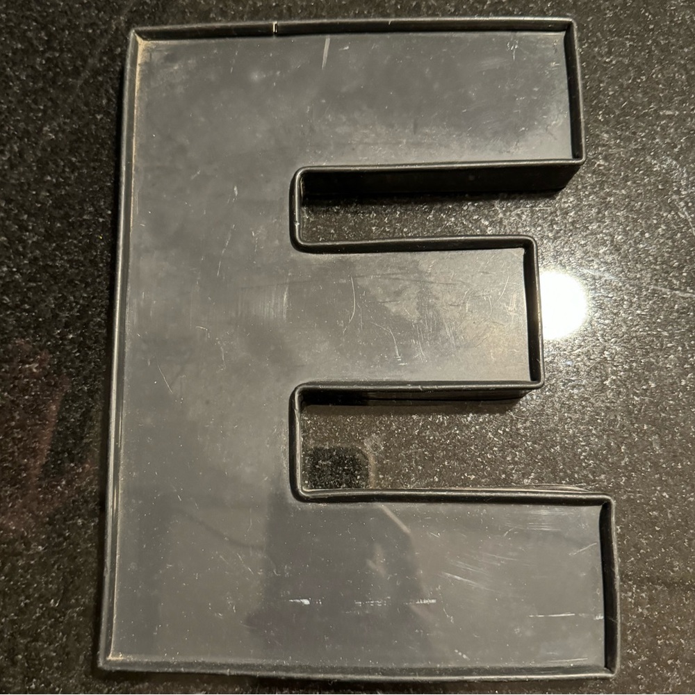 Plastic Letter "E" 9.5" Tall Wall Decor